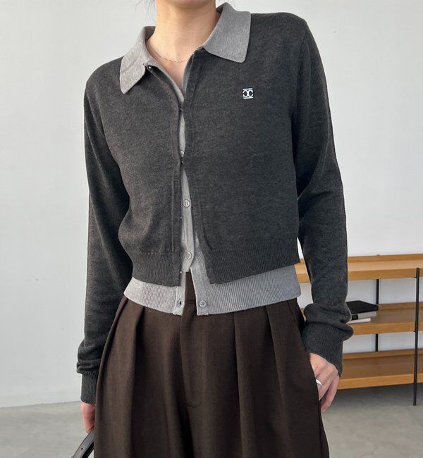 メンズファッションの一押し|【カプリシュ レマージュ/CAPRICIEUX LE'MAGE】 レイヤードポロニットカーディガン