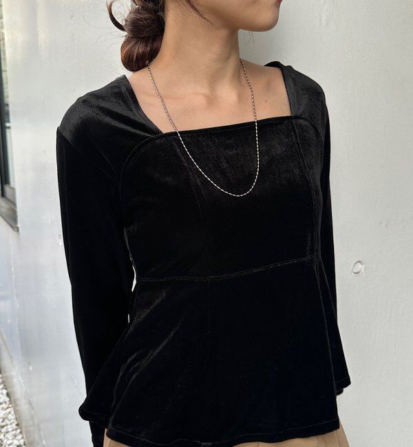 ファッションメンズお薦め|【シーナリー/SHENERY】 ベロアペプラムプルオーバー