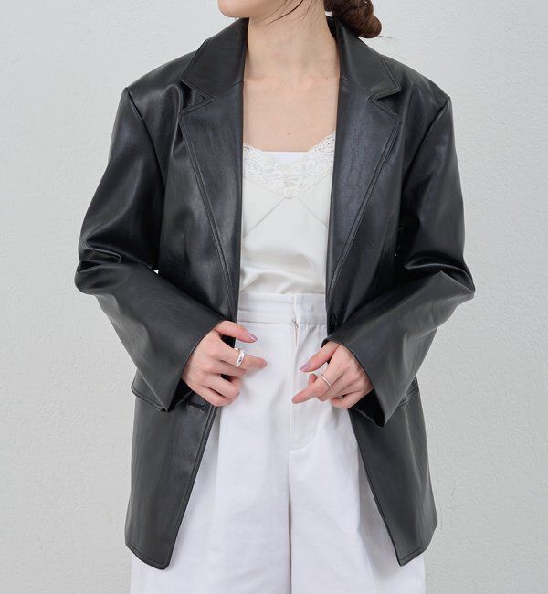 メンズファッションオススメ|【シーナリー/SHENERY】 【26SS予約】レザーテーラージャケット