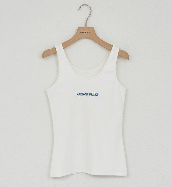 【シーナリー/SHENERY】 【26SS予約】刺繍リブタンクトップ