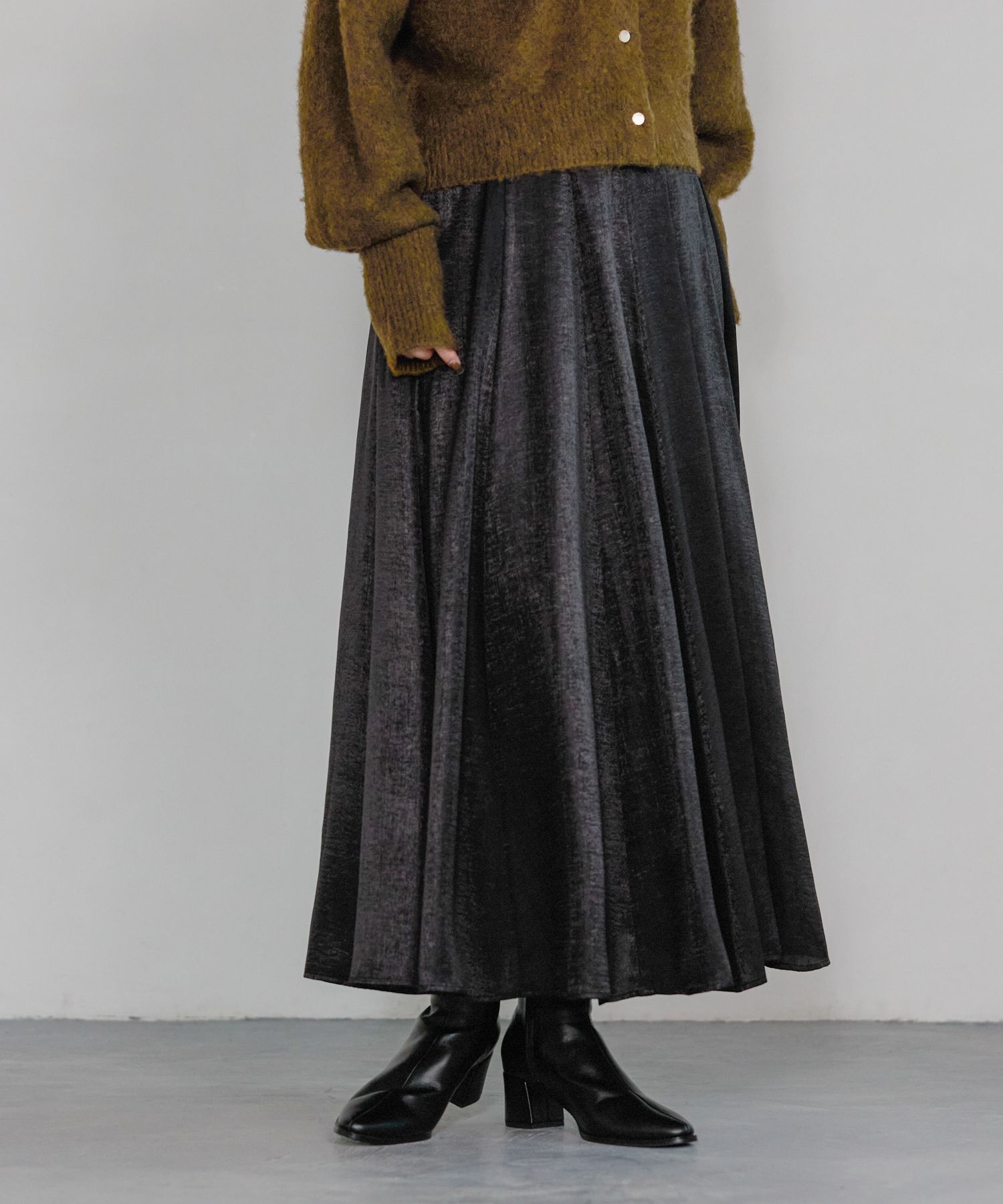 チェック タフタ プリーツスカート（UNITED ARROWS）｜ルミネの