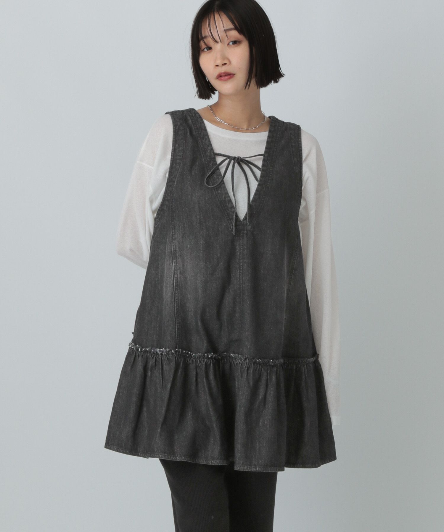 【ローリーズファーム/LOWRYS FARM】 デニムミニワンピース