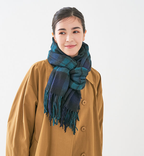 【コレックス/collex】 ウールチェックマフラー