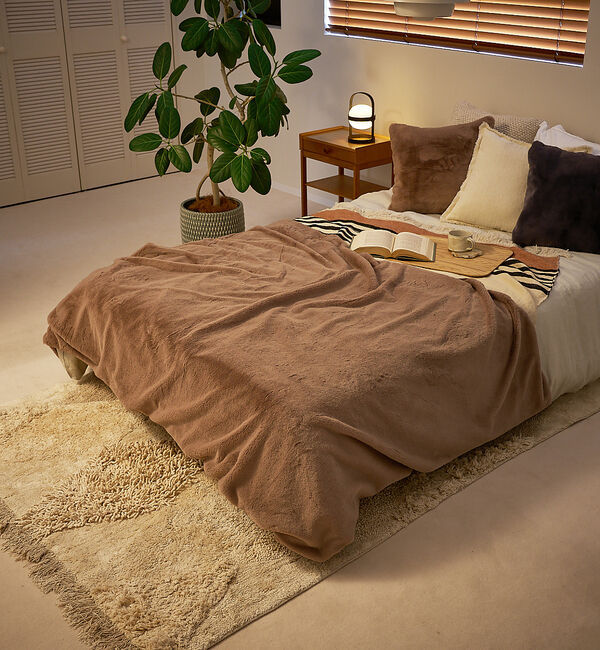 【コレックス/collex】 エコファーブランケット 140×190cm 大判 リバーシブル 洗える