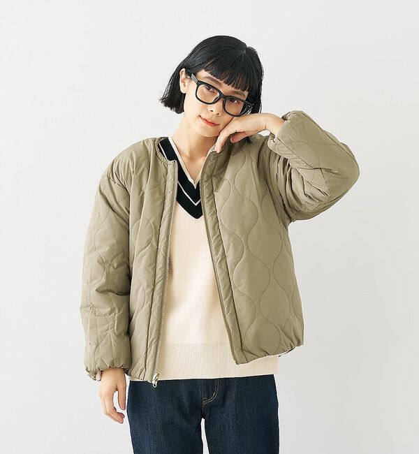 モテ系ファッションメンズ|【コレックス/collex】 キルト×ボアリバーシブル中綿ブルゾン