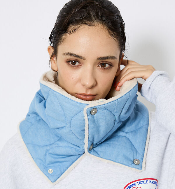 【アバハウス/ABAHOUSE】 【TAION / タイオン】ミリタリー リバーシブル ダウンネックウォーマー/リ