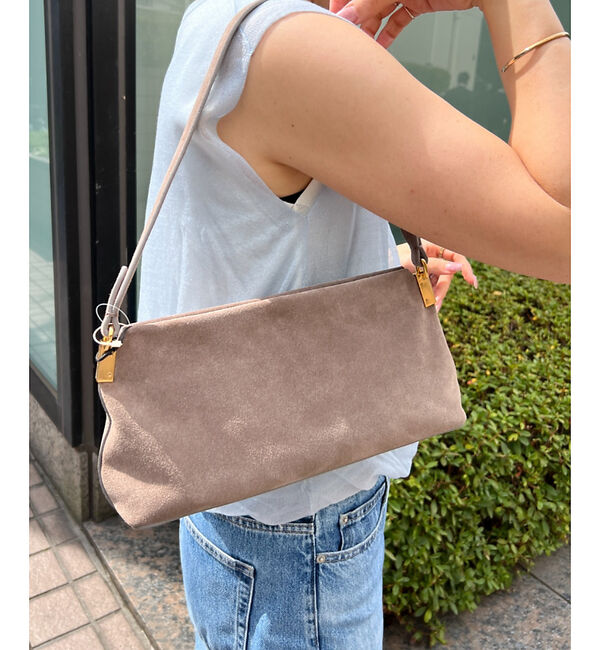 【ルージュ・ヴィフ　ラクレ/Rouge vif la cle】 【MAESTOSO/マエストソ】スクエアスウェードバッグ ポーチ付き