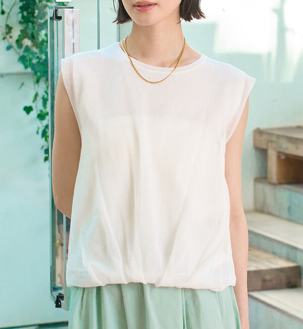 【ルージュ・ヴィフ　ラクレ/Rouge vif la cle】 レイヤードニットプルオーバーTシャツ