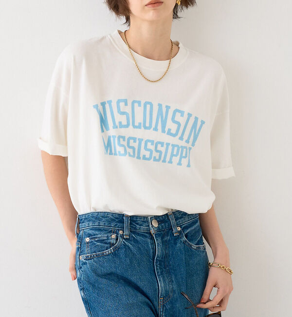 モテ系ファッションメンズ|【ルージュ・ヴィフ　ラクレ/Rouge vif la cle】 【REMI RELIEF レミレリーフ】別注TEE WISCONSI ロゴTシャ