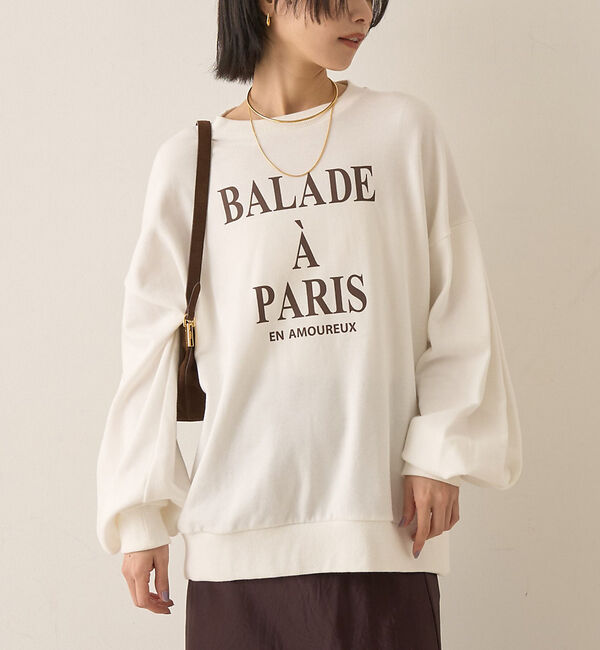 人気メンズファッション|【ルージュ・ヴィフ　ラクレ/Rouge vif la cle】 裏毛ロゴタックスリーブスウェット