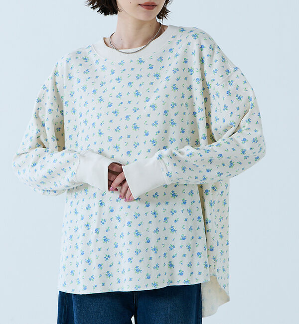 モテ系ファッションメンズ|【ルージュ・ヴィフ ラクレ/Rouge vif la cle】 【JEMORGAN / ジェーイーモーガン】ガーゼ裏毛 花柄クルースウェット/J