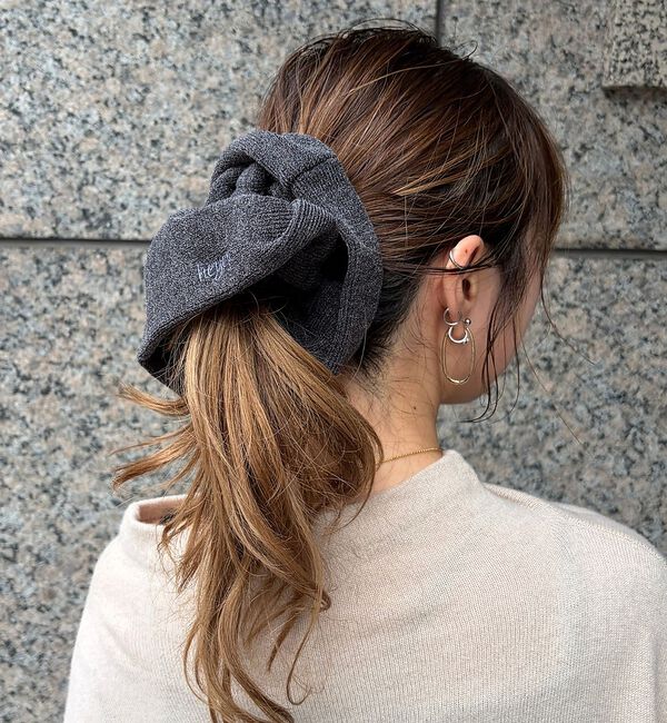 モテ系メンズファッション|【ルージュ・ヴィフ ラクレ/Rouge vif la cle】 【heyep/ヘイップ】ニットロゴシュシュ KNIT LOGO SCRUNCHI