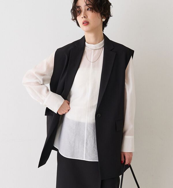 スパンブロード バックプリーツシャツワンピース（Ballsey）｜ルミネの