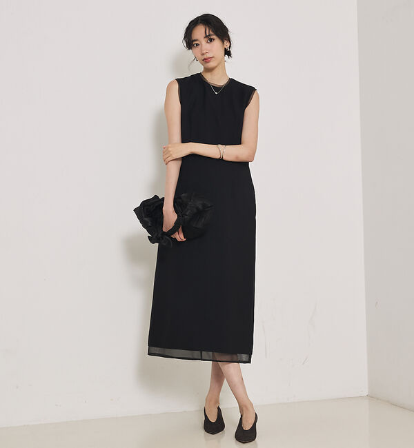 【カリテ/qualite】 【品よく決まる一着】TWツイルワンピース