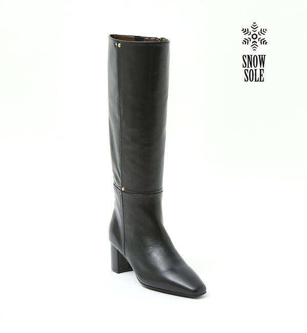 【オゥ　バニスター/Au BANNISTER】 【スノーソール】ストレートラインミドルヒールロングブーツ