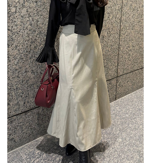 【ロウェル　シングス/LOWELL Things】 レザーライクサテンマーメイドスカート【予約】