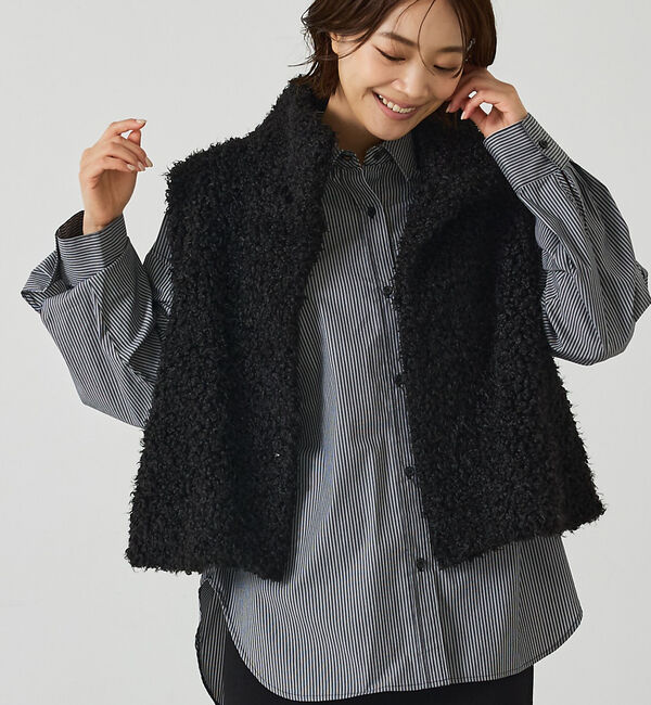 ファッションメンズなら|【アバハウス　マヴィ/abahouse mavie】 ファーショートベスト