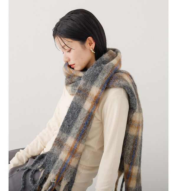 【アバハウス　マヴィ/abahouse mavie】 ウール混チェックストール