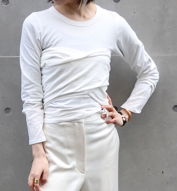 モテ系ファッションメンズ|【ザ ストア バイ シー/THE STORE by C’】 【the line byK】WAYNE WRAP TEE / レイヤードデザイン