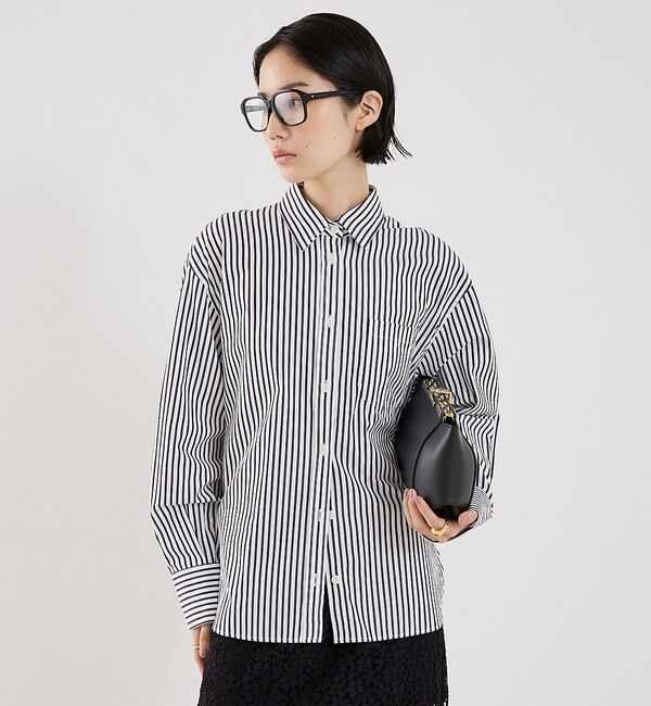 【ザ　ストア　バイ　シー/THE STORE by C’】 【MARIA McMANUS】Oversized Shirt in Black×