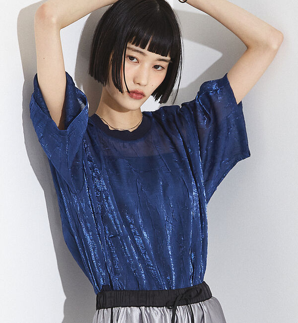 モテ系ファッションメンズ|【ノミネ/NOMINE】 【セットアップ着用可】シャイン リンクル Ｔシャツ