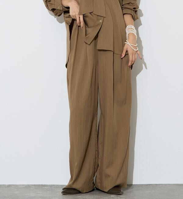 【リエス/Liesse】 フィブリルツイルワイドパンツ