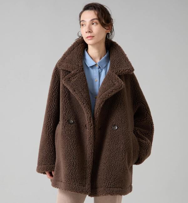 【リエス/Liesse】 ビックカラーボアコート