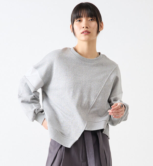 人気ファッションメンズ|【ソフィット/SOFFITTO】 アシンメトリーキラキララメスウェット