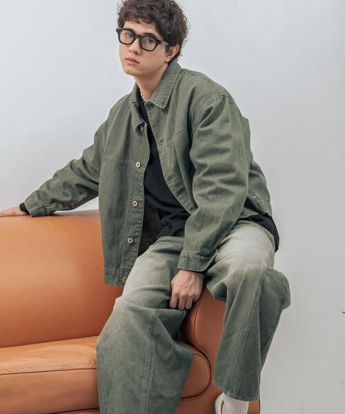 モテ系メンズファッション|【センスオブプレイス バイ アーバンリサーチ/SENSE OF PLACE by URBAN RESEARCH】 SENSE OF PLACE 『セットアップ対応』ツイストデニムジャケット