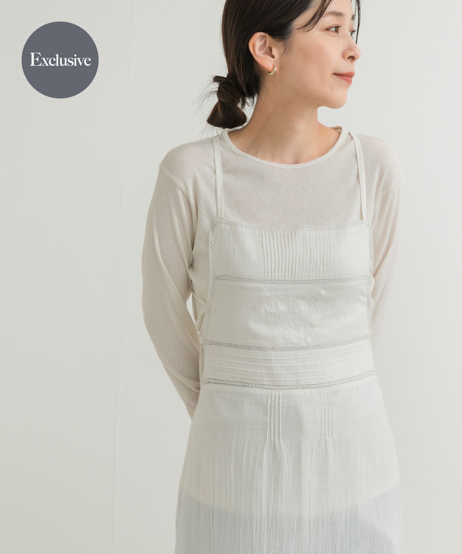 【アーバンリサーチ/URBAN RESEARCH】 『別注』olu’ment×DOORS コットンモス刺繍ワンピース