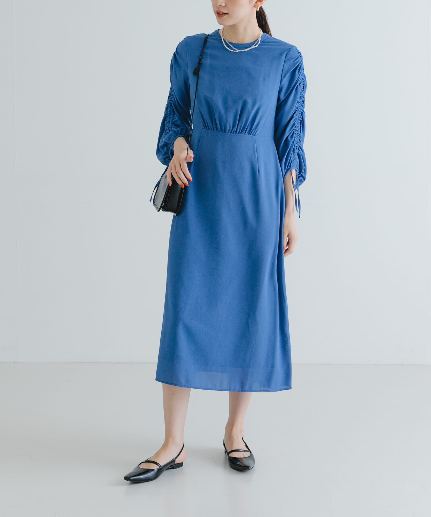 【アーバンリサーチ/URBAN RESEARCH】 LA MAISON ギャザースリーブワンピース