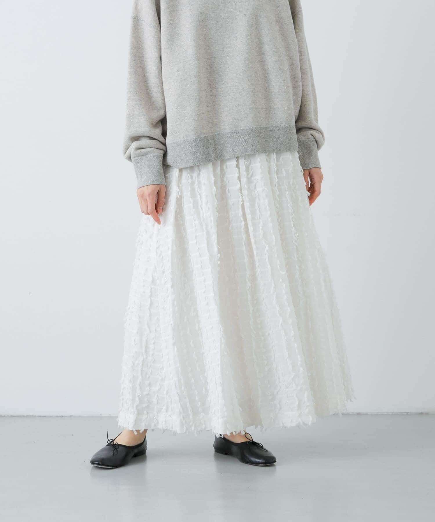 【アーバンリサーチ/URBAN RESEARCH】 フリンジカットジャガードスカート