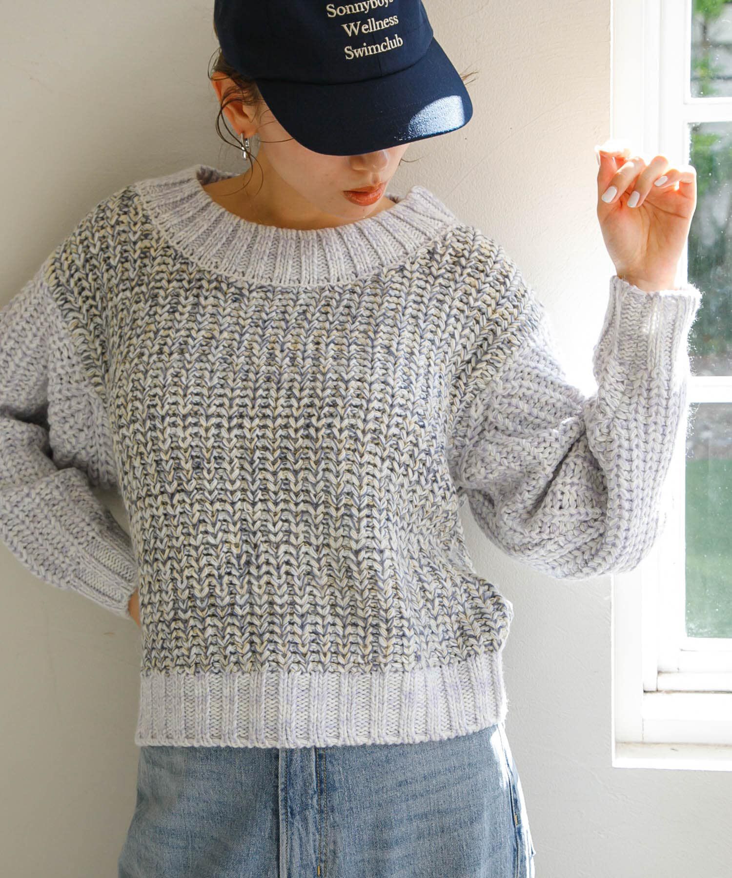 【アーバンリサーチ/URBAN RESEARCH】 ミックスカラーニットプルオーバー