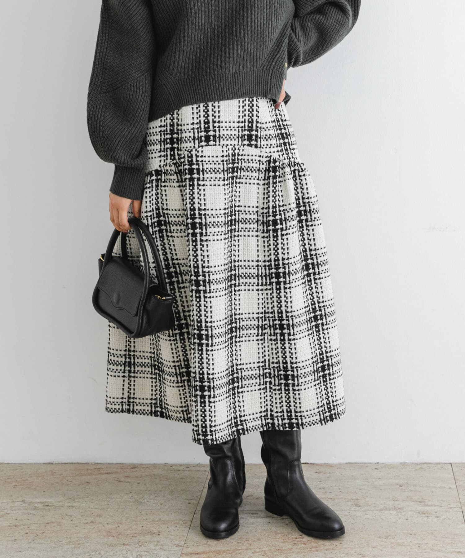 【アーバンリサーチ/URBAN RESEARCH】 F by ROSSO ツイードチェックスカート