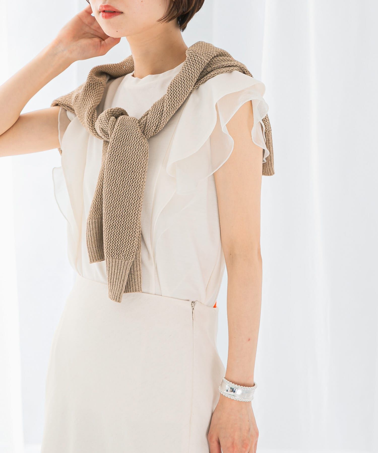 ファッションメンズなら|【アーバンリサーチ/URBAN RESEARCH】 シアードッキングフリルスリーブTシャツ