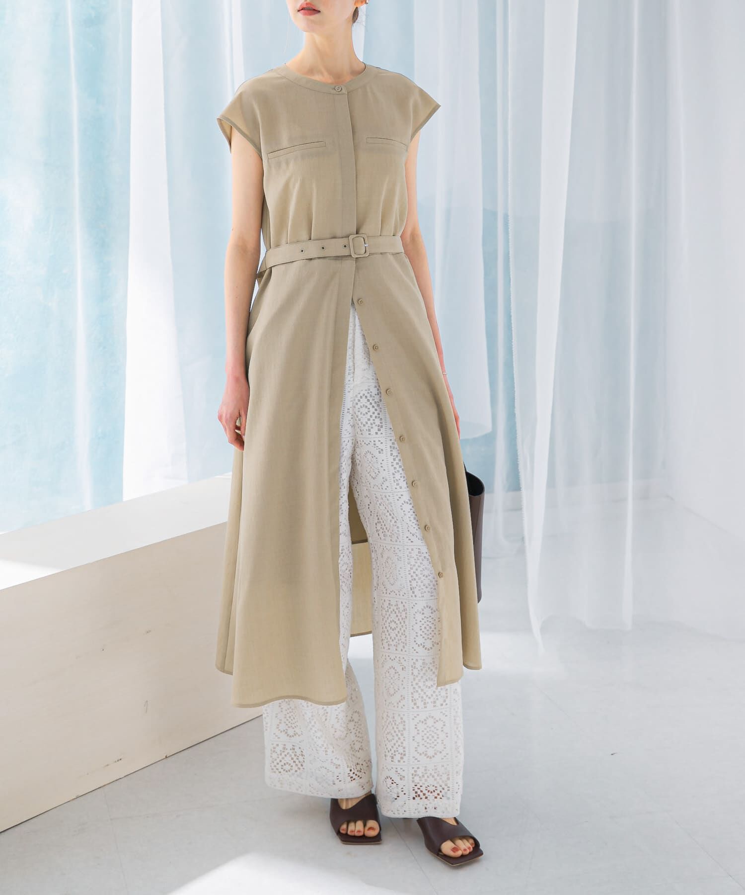 【アーバンリサーチ/URBAN RESEARCH】 『UR TECH DRYLUXE』ポケットデザインワンピース