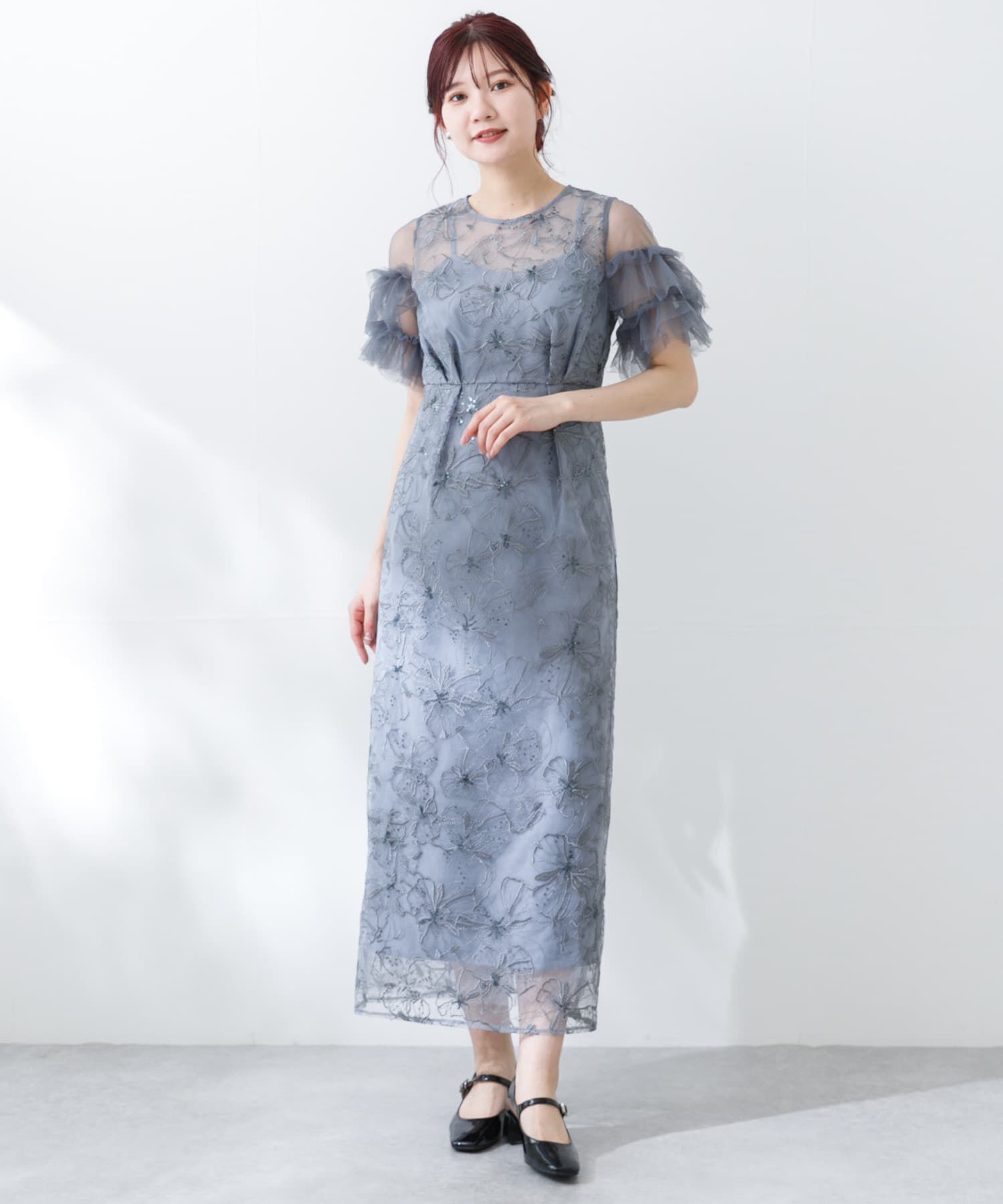 【アーバンリサーチ/URBAN RESEARCH】 スパンコールレース刺繍ドレス