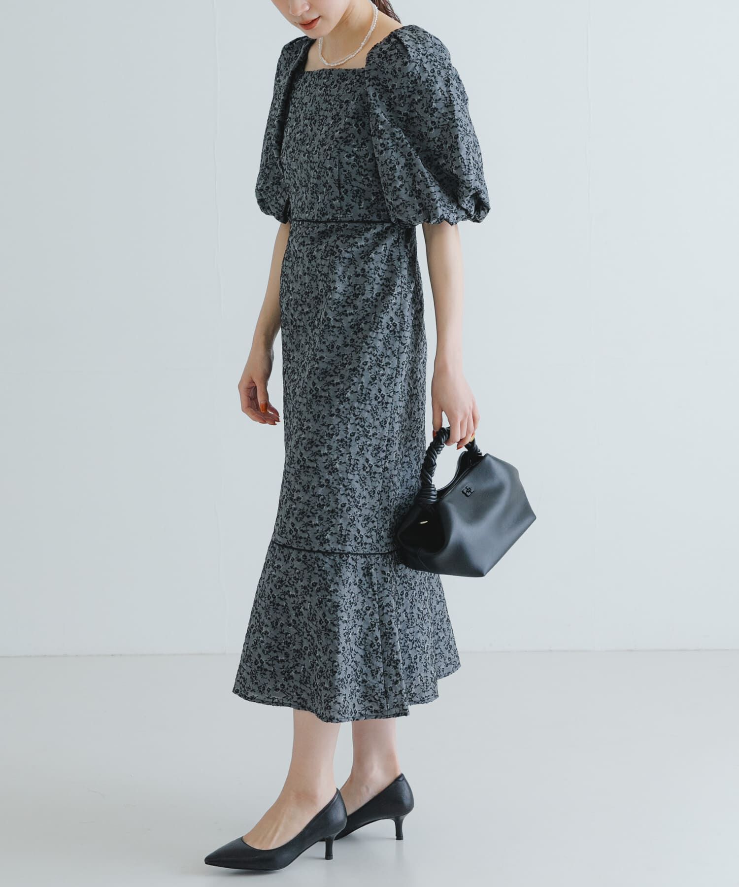 【アーバンリサーチ/URBAN RESEARCH】 LA MAISON スクエアネックJQワンピース