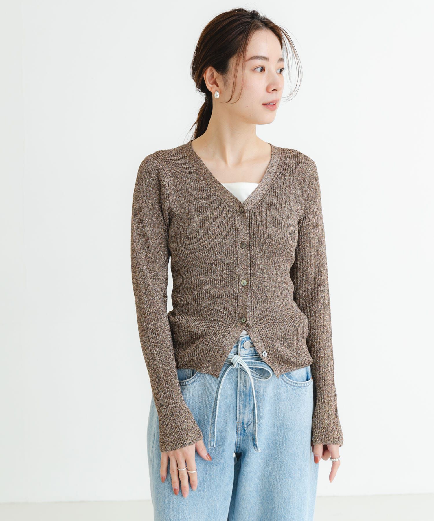 人気メンズファッション|【アーバンリサーチ/URBAN RESEARCH】 ラメリブニットカーディガン