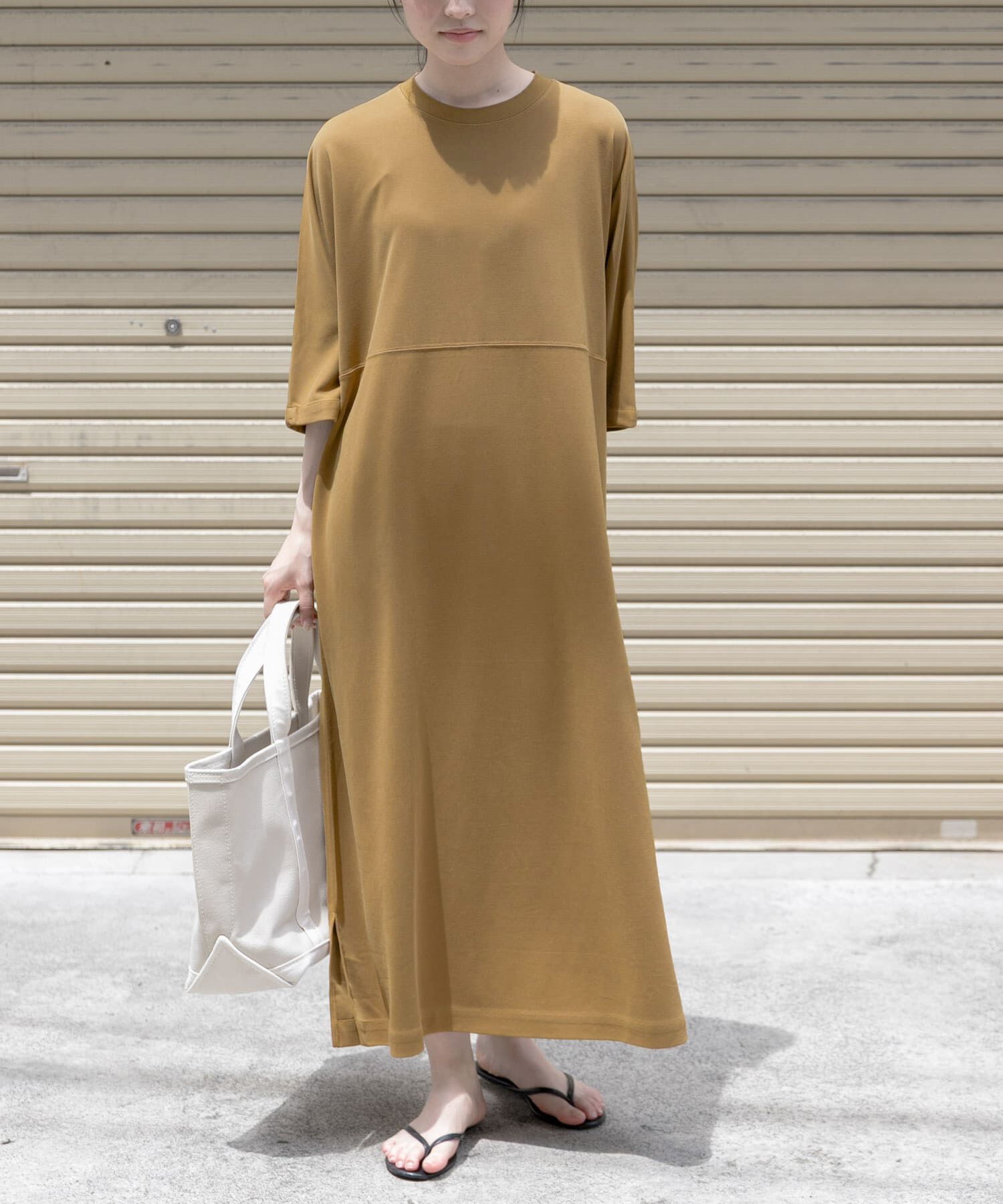 【アーバンリサーチ/URBAN RESEARCH】 FORK&amp;SPOON モダールカノコクルーネックワンピース