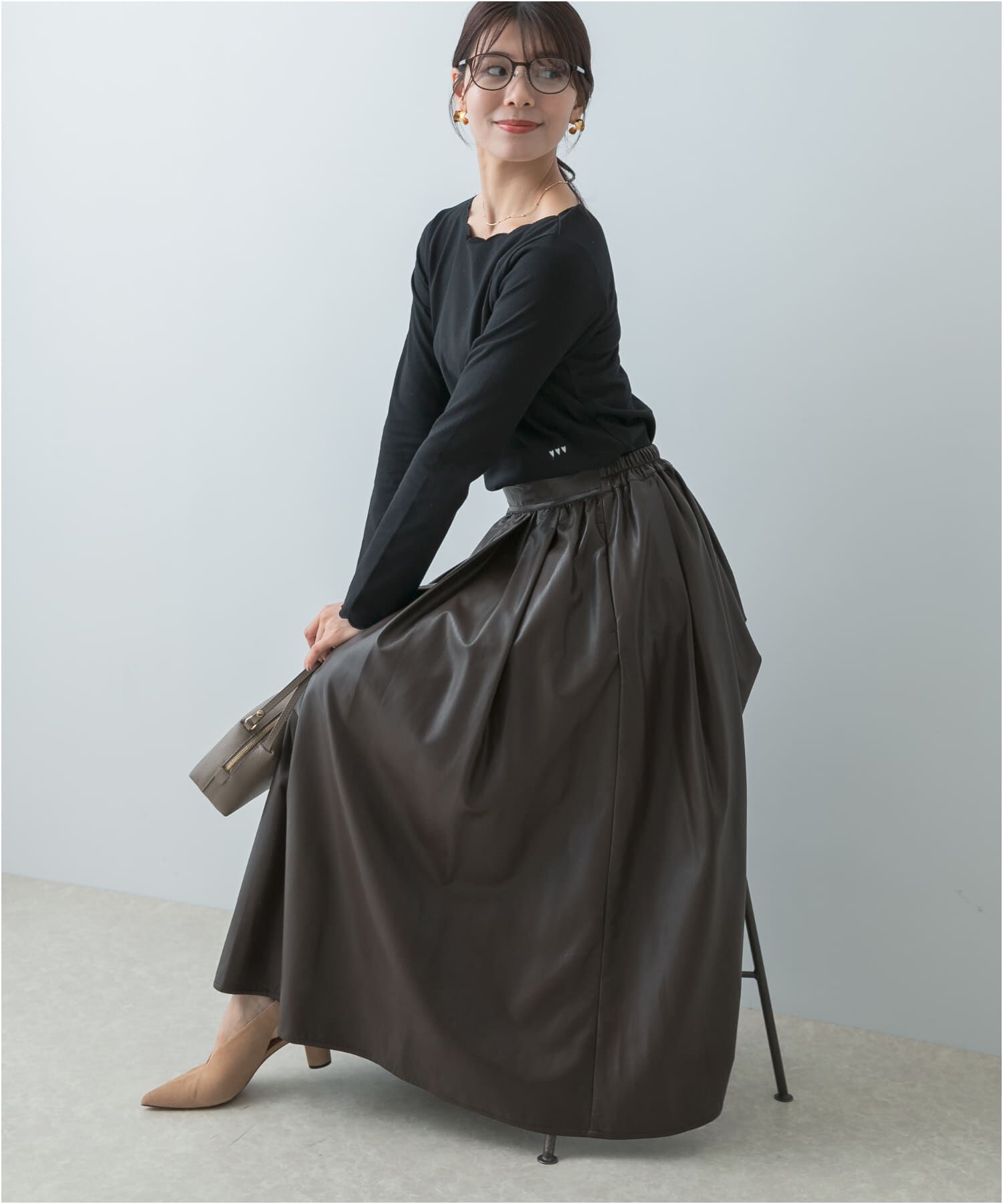 【アーバンリサーチ/URBAN RESEARCH】 F by ROSSO タックボリュームスカート