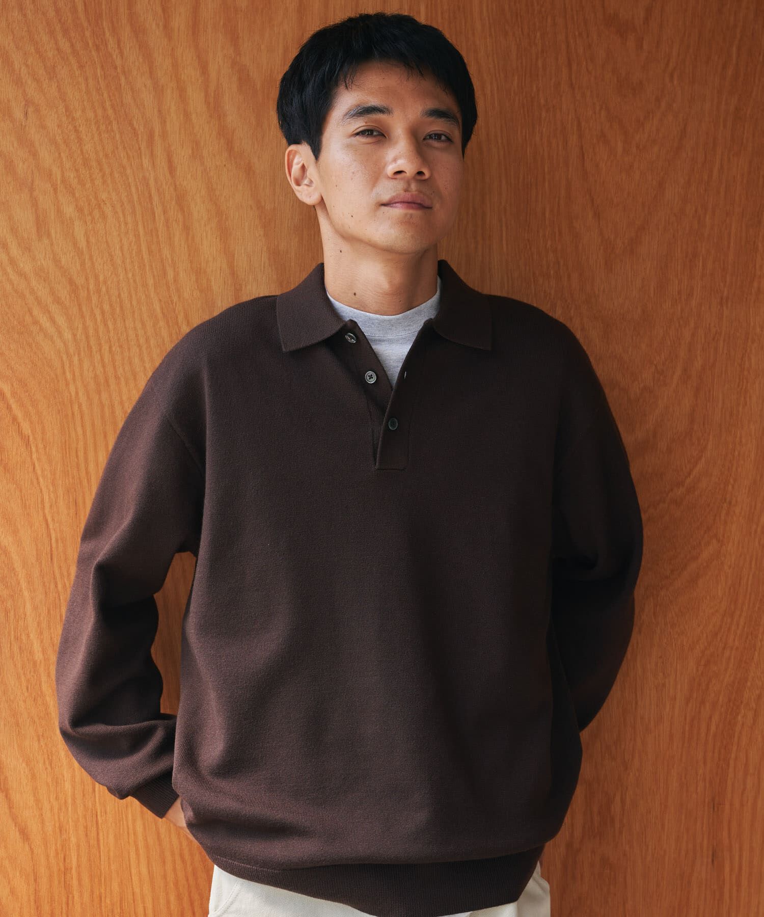 『XLサイズ/WEB限定/仁村紗和さん着用』『UR TECH 200日ニット』 ポロシャツ