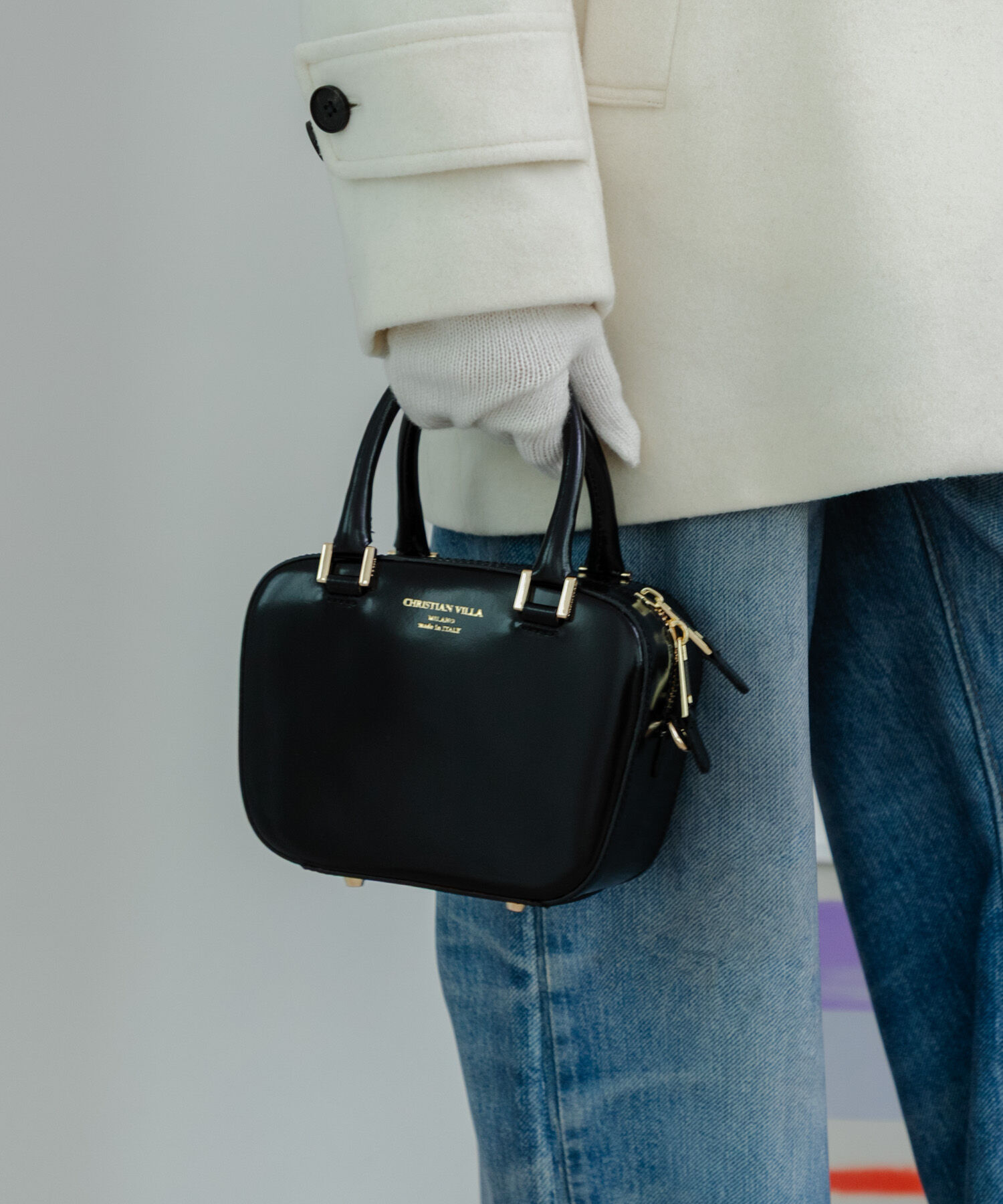 【アーバンリサーチ/URBAN RESEARCH】 CHRISTIAN VILLA エナメルカーフレザーショルダーバッグ