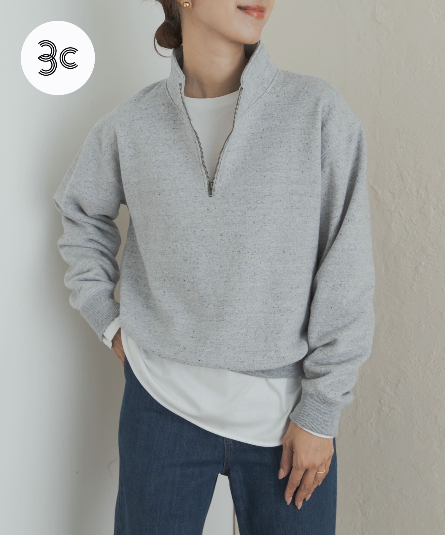 人気メンズファッション|【アーバンリサーチ/URBAN RESEARCH】 commpost 反毛裏毛ハーフジップスウェット