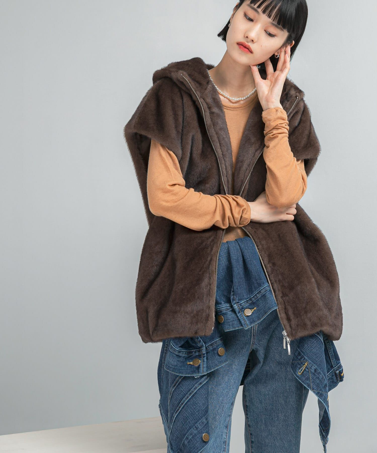 人気ファッションメンズ|【アーバンリサーチ/URBAN RESEARCH】 ECOPELファーフードジレ