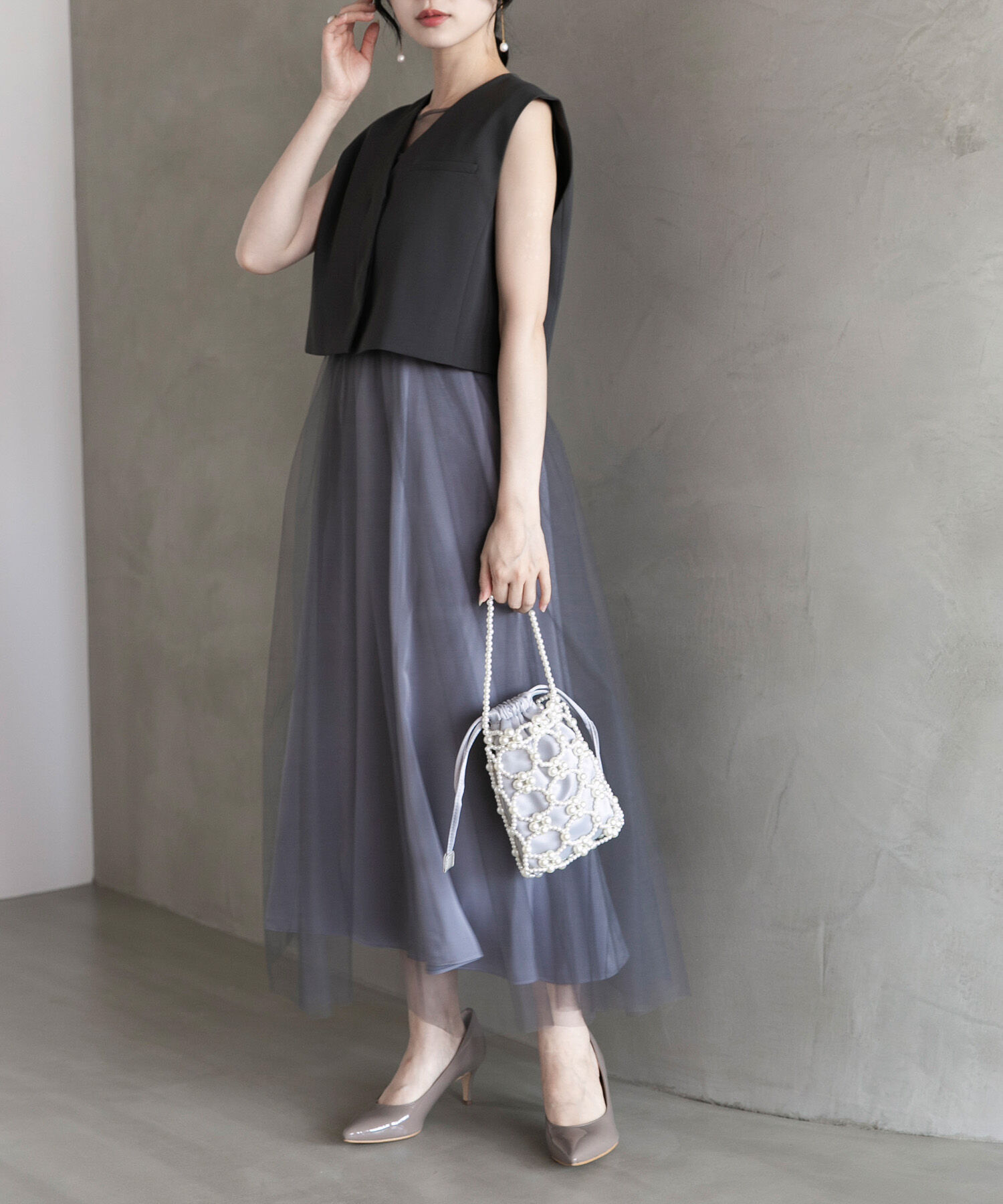 【アーバンリサーチ/URBAN RESEARCH】 ベストセットチュールドレス