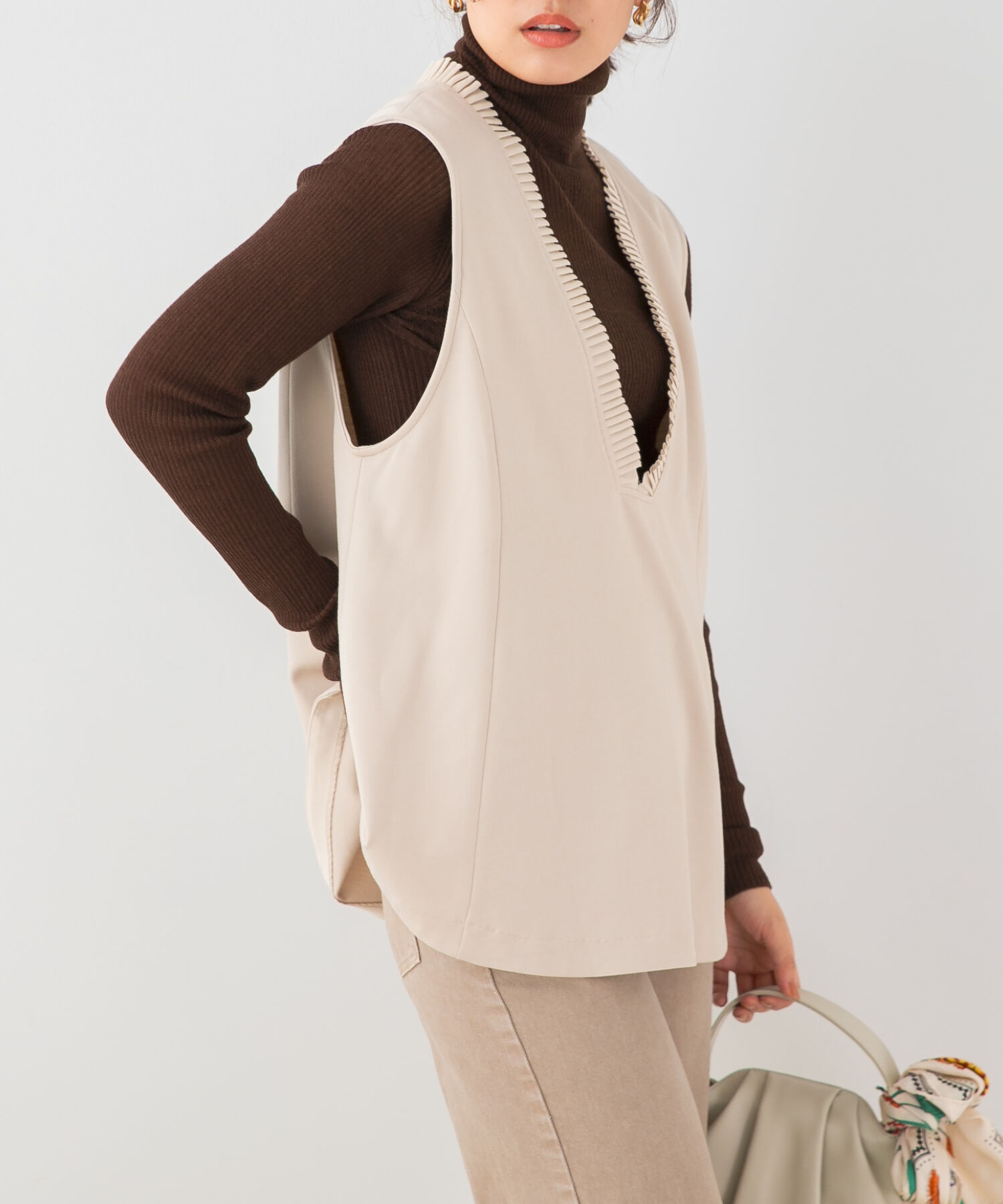 ファッションメンズなら|【アーバンリサーチ/URBAN RESEARCH】 F by ROSSO プリーツデザインジレ