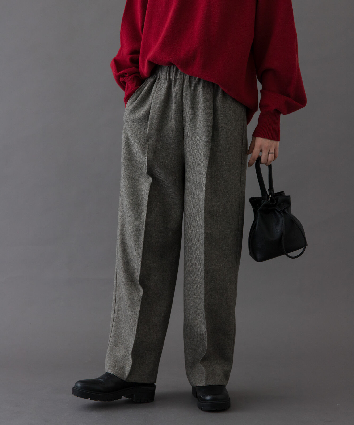 【アーバンリサーチ/URBAN RESEARCH】 FORK&amp;SPOON ウールライクツイルイージーパンツ