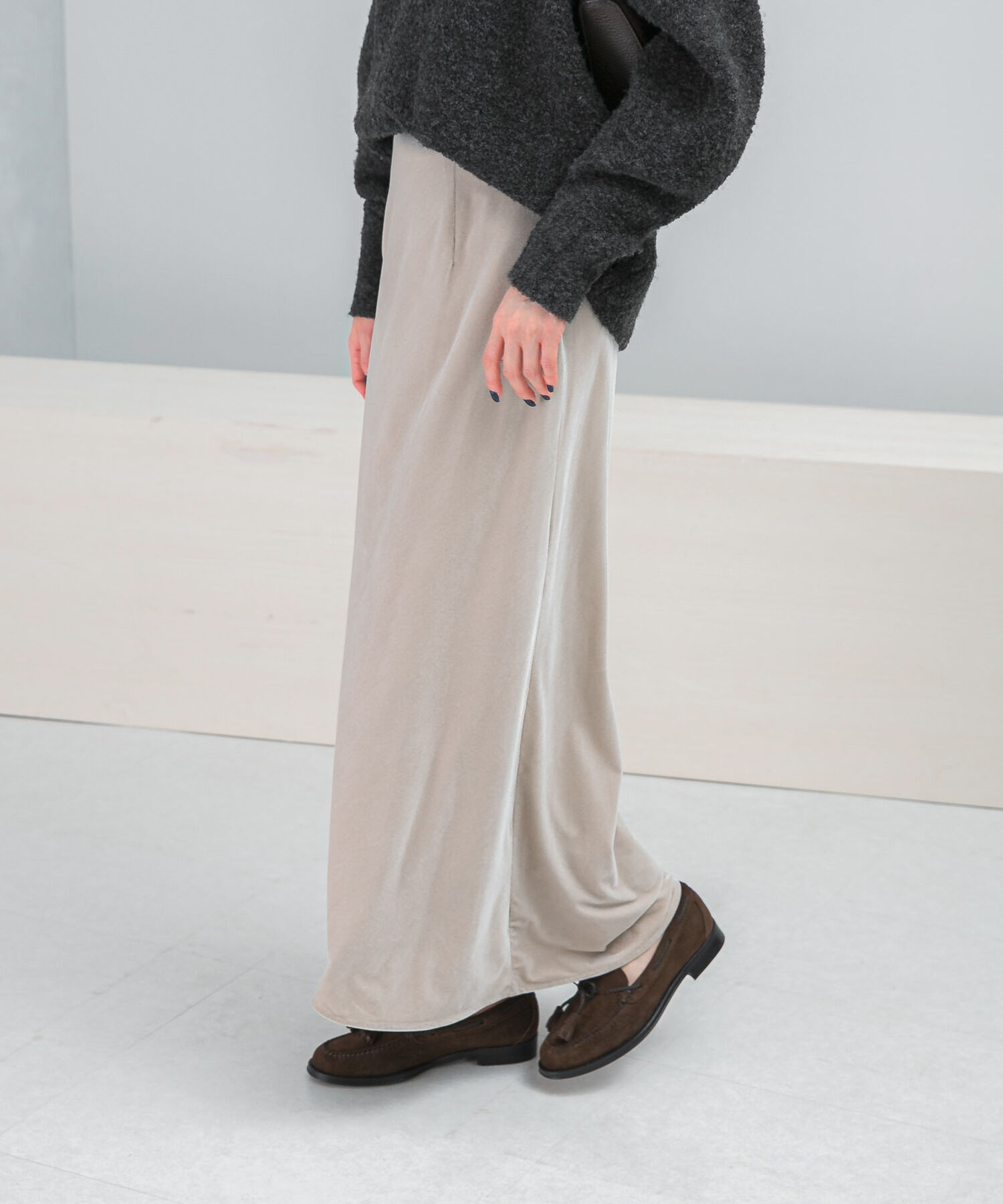 【アーバンリサーチ/URBAN RESEARCH】 ベロアロングスカート