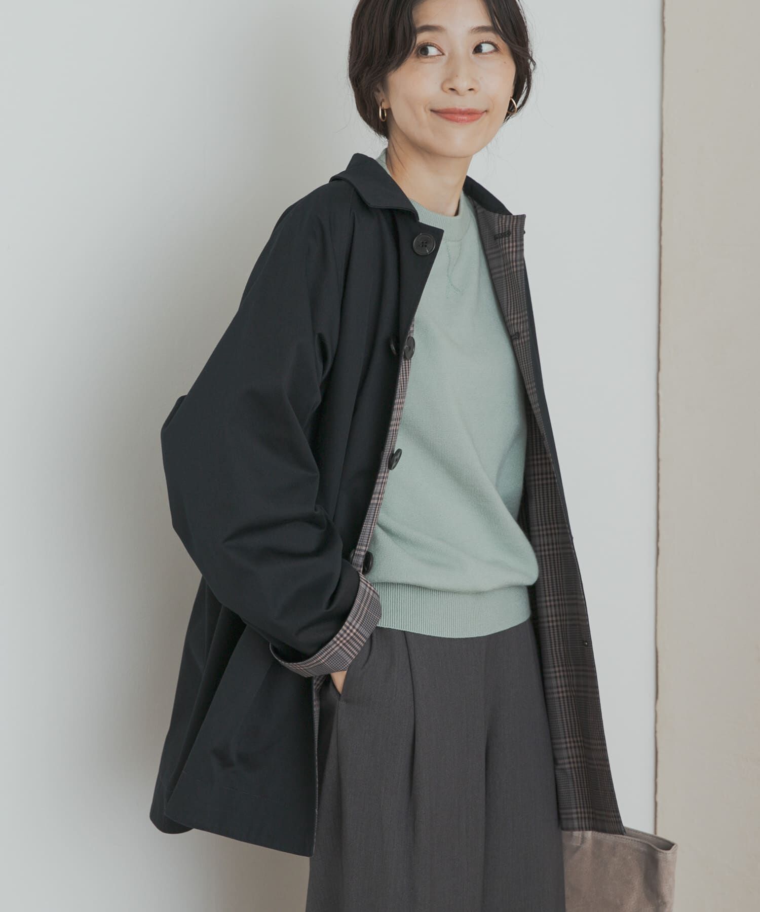 【アーバンリサーチ/URBAN RESEARCH】 リバーシブルステンカラーコート